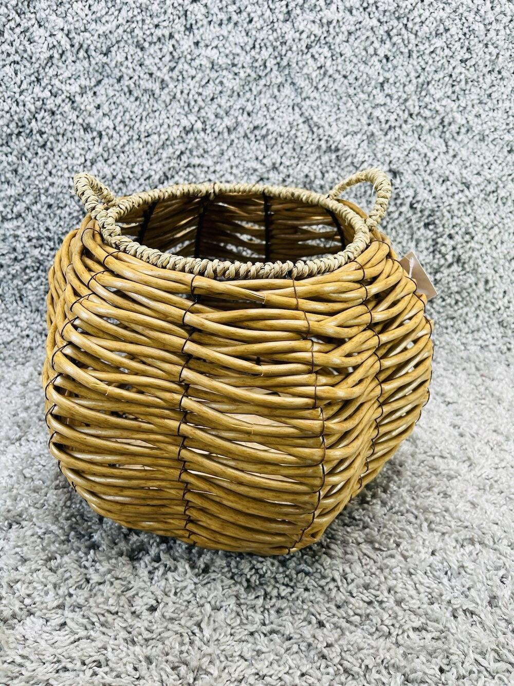 Pumpkin Rattan Basket Rustic American Country Decorative Home Decor New